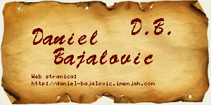 Daniel Bajalović vizit kartica